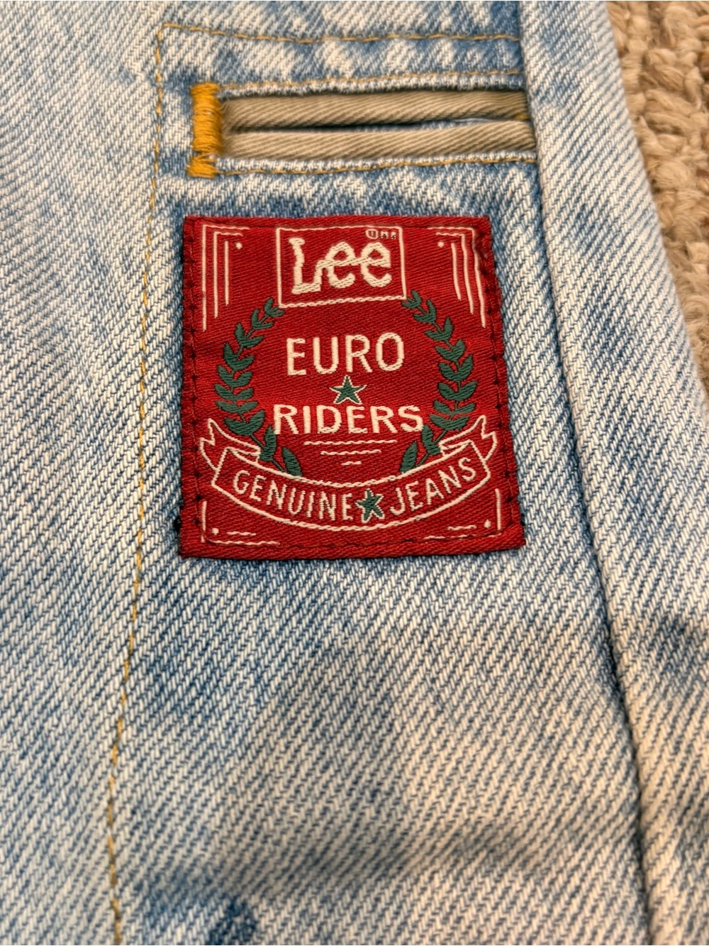 Vintage Union Lee Euro Riders Relaxed Fit Blue Straight Leg Denim Jeans 30